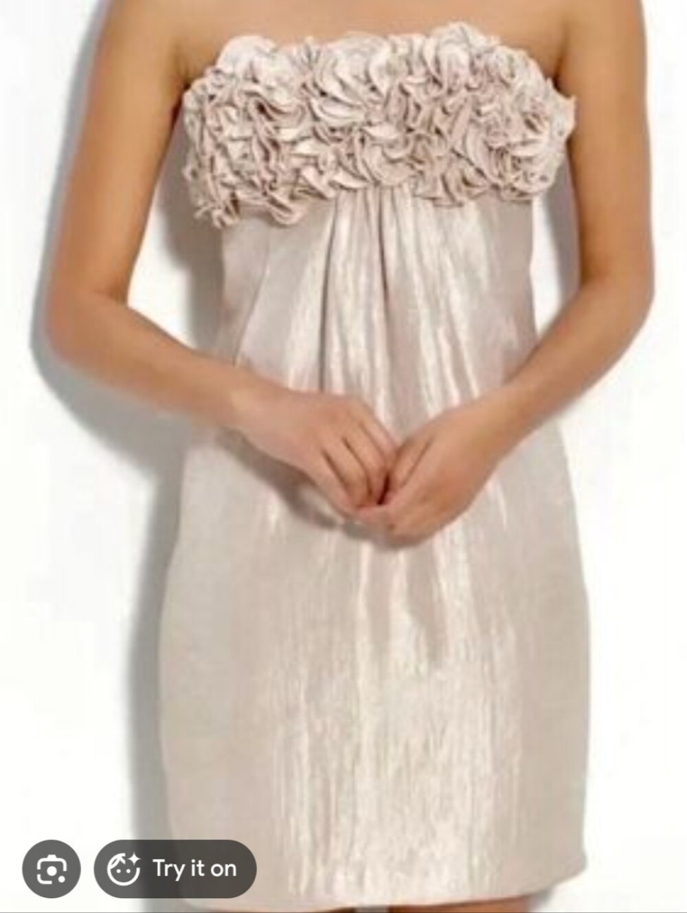 Champagne strapless dress Alexia Admor